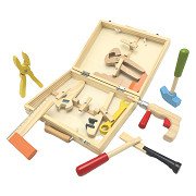 Werkzeugkasten aus Holz – 12-teilig