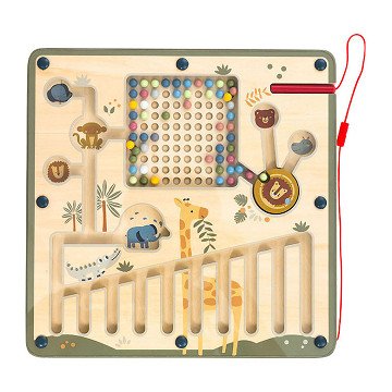 Magnetisches Labyrinth aus Holz – Safari