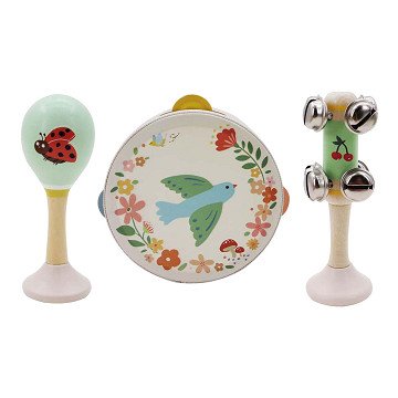 Houten Muziekset Vogel - 3dlg.