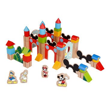 Disney Mickey Mouse Wooden Blocks Set, 60 pcs