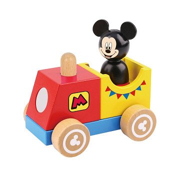 Disney Mickey Mouse Houten Stapeltrein, 4dlg.