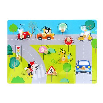 Disney Mickey Mouse Noppenpuzzel Hout, 12dlg.