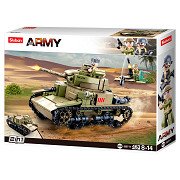 Sluban Building Block Toys WW2 Army CV33 Light Tank 183PCS Bricks B0709  Military Construction Compatbile With Leading Brands