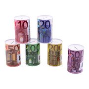 Money box Euro banknote