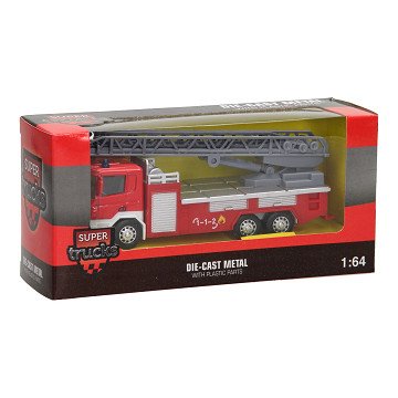 Die-Cast Pull Back Fire Truck 1:64