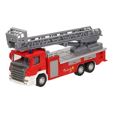 Die-Cast Pull Back Brandweerwagen 1:64