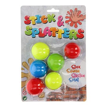 Sticky Stretch Balls, 6 pcs