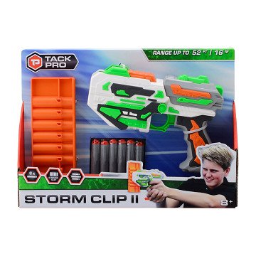 Tack Pro Storm Clip II met 6 round clip en 6 darts, 31cm