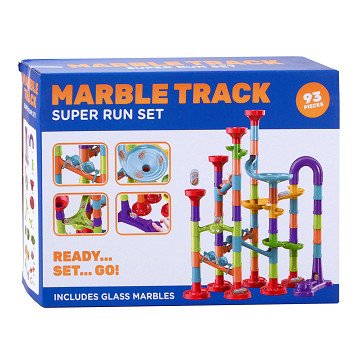 Super Run Marble Run Set, 93 pieces.