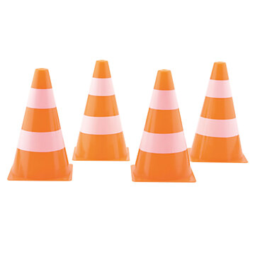 Sports Active Orange White Cones, 4pcs.
