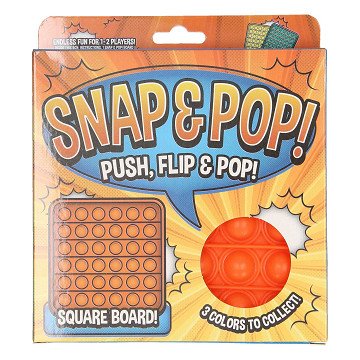 Pop It Fidget Toys Snap & Pop - Square Orange