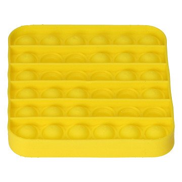 Pop It Fidget Toys Snap & Pop - Vierkant Geel