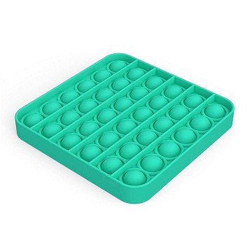 Pop It Fidget Toys Snap & Pop - Vierkant Turquoise