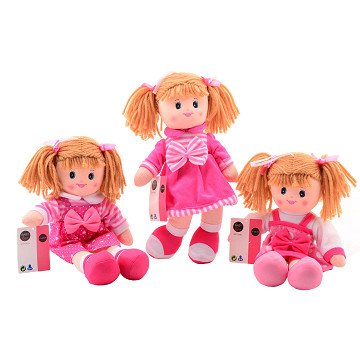 Baby Rose Rag Doll Pink, 40cm