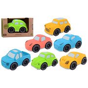 Smoby - Little Set of 3 Vehicles - 1st Age - Cars and Fire Truck -  Transport Box - from 12 Months - 140204 Green