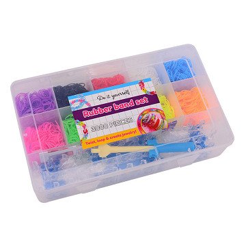 Loom Straps Set in Storage Box, 3000 pcs.