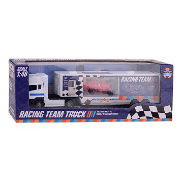 Race Team Truck with Die-cast Race Car