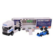 Race Team Truck mit Druckguss-Rennwagen