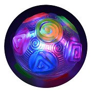 Verrückter blinkender Regenbogen-Hüpfball mit Licht