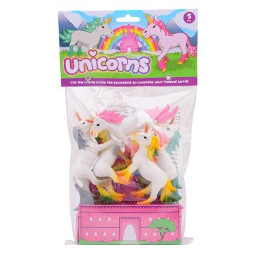 Unicorn Play Figures, 5 pcs.