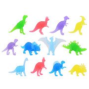 Glow in the Dark Colored Dino Toy Figures, 12pcs.