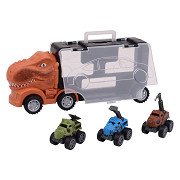 Dino-Lagerwagen mit 3 Dino-Autos