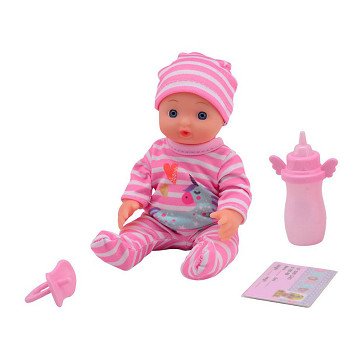 Baby Rose trinkende und pinkelnde Babypuppe, 17 cm