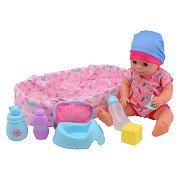 Baby Rose Drinking and Peeing Baby Doll, 35cm