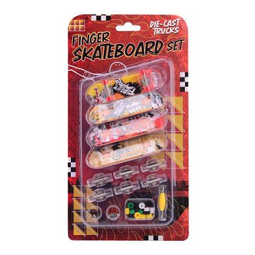 Finger Skateboard Set, 4 pcs.