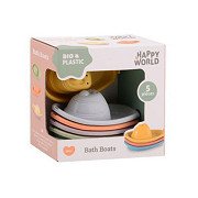 Happy World Bio Plastic Bath Boats, 5 pcs