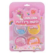 Unicorn Putty Party, 4pcs