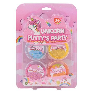 Unicorn Putty Party, 4pcs