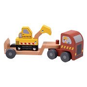 Joueco Wooden Semi-Trailer with Excavator