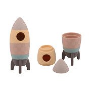 Happy World Silicone Stacking Rocket, 5pcs.