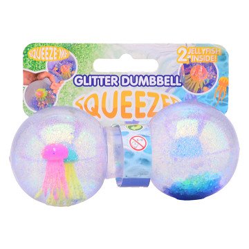 Glitter Squeeze Dumbell with Jellyfish
