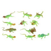 Im Dunkeln leuchtendes Reptil