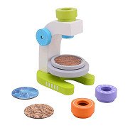 Joueco Wooden Microscope with 3 Lenses, 7 pcs.