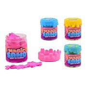 Spielsand farbig im Glas, 450gr.