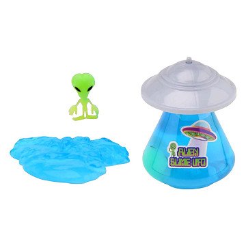 Ufo-Schleim mit Licht und im Dunkeln leuchtendem Alien