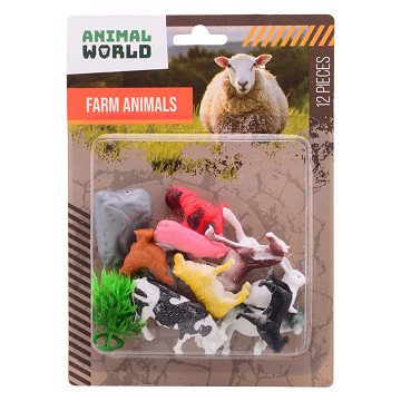 Animal World - Boerderij Dieren Speelset, 12dlg.