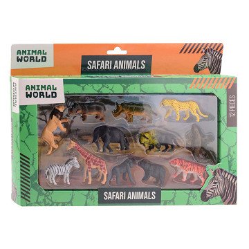 Animal World - Wilde Dieren Speelset, 12dlg.