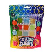 Anti Stress Squeeze Cubes, 12 pcs.