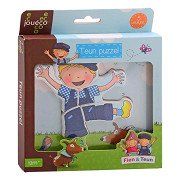 Fien & Teun Wooden Puzzle Teun - 5pcs.