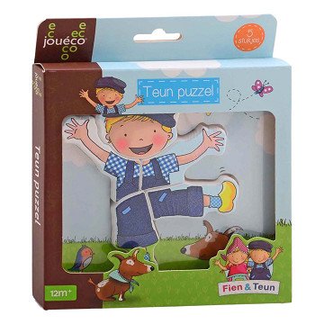 Fien & Teun Wooden Puzzle Teun - 5pcs.