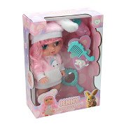 Drink and pee doll Jenny with big eyes - pink