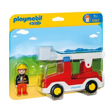 Playmobil 1.2.3. Feuerwehrauto mit Leiter - 6967