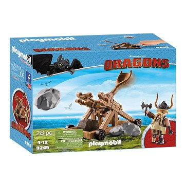 Playmobil Dragons 9245 Schrokal met Katapult