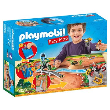 Playmobil 9329 Motorcrossers met Plattegrond