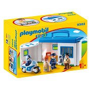 Weggooien gezond verstand bouwen Playmobil 1.2.3. Take-away Police Station - 9382 | Thimble Toys