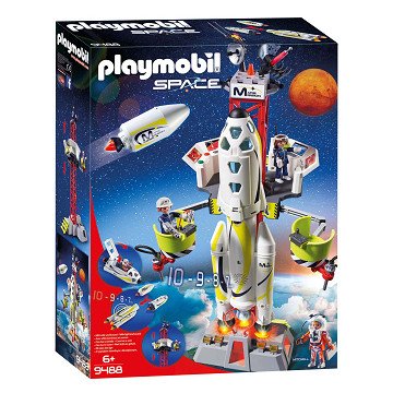 Playmobil 9488 Mars rocket with launch pad